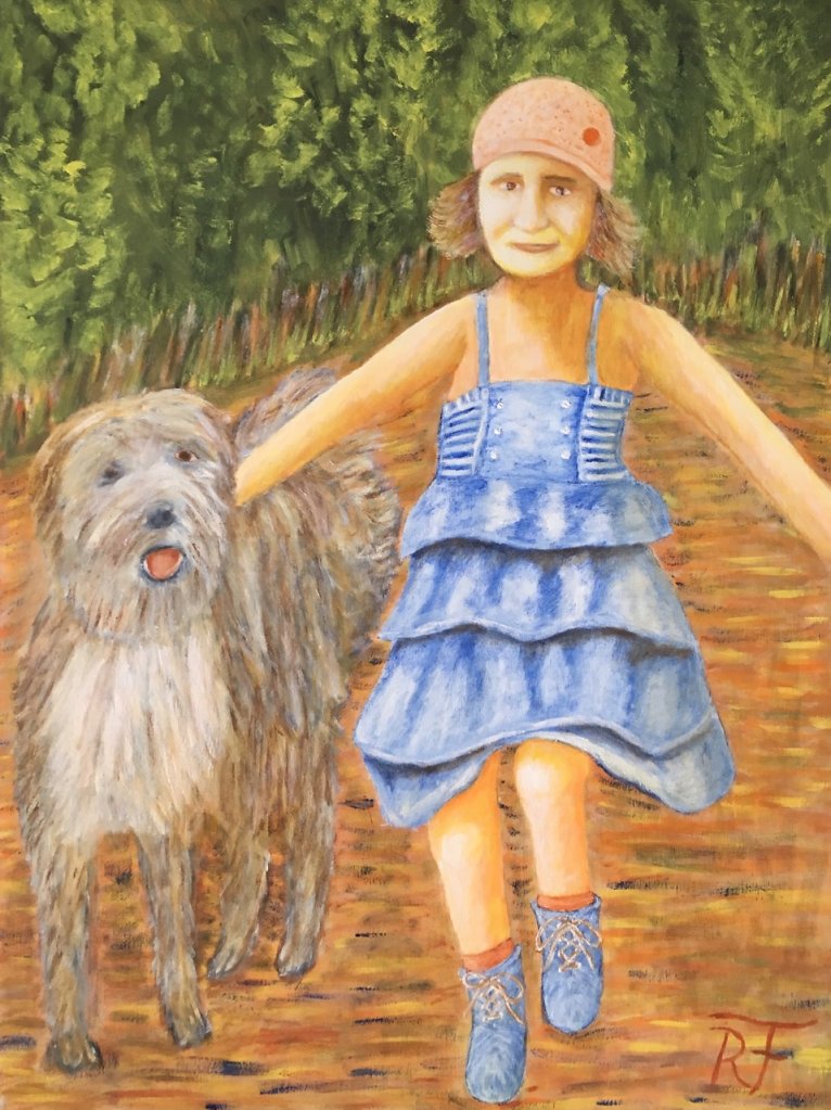 Mädchen mit Hund